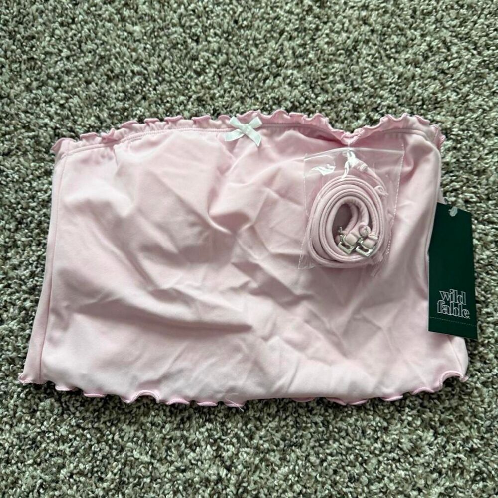 NWT Wild Fable Women's Pink Convertible Tube Bikini Top XXS